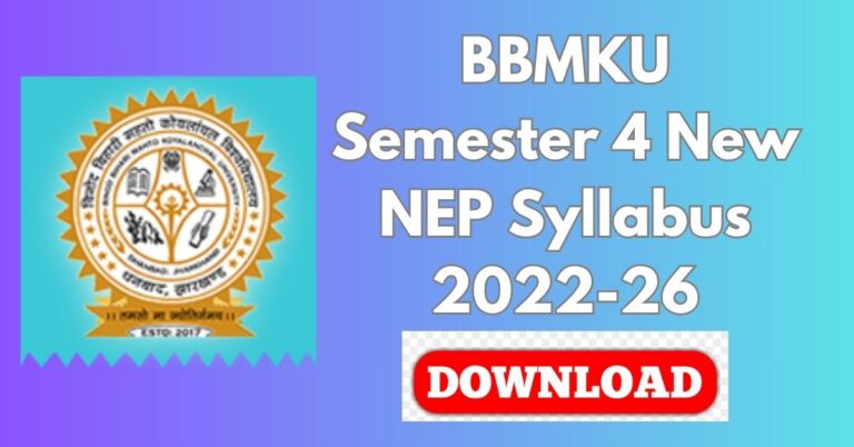 BBMKU Semester 4 New NEP Syllabus 2022-26