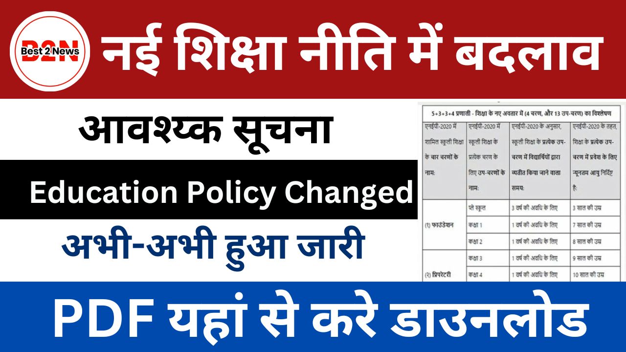 New Education Policy Changed 2025
